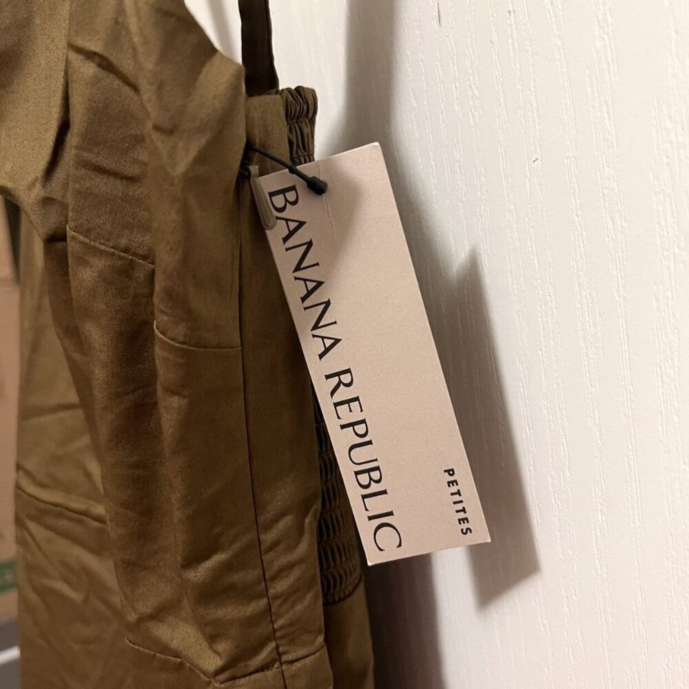 🆕NWT Banana Republic Petite Poplin Tiered Maxi Dress - Picture 5 of 10